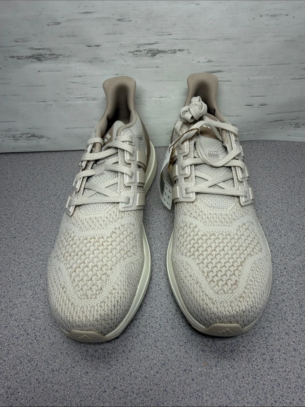 adidas Men’s Lightweight Knit Sneakers in Light Beigey/oatmeal
